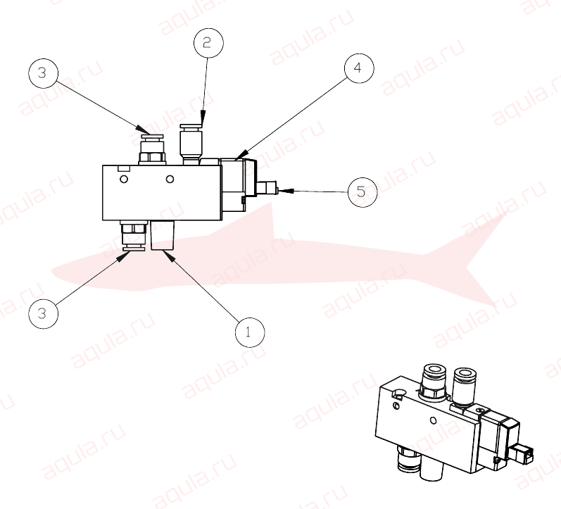 Morgana DigiBook 200 A0411019-00 Ass. valvola 3 vie pilotaggio esterno — схема деталей