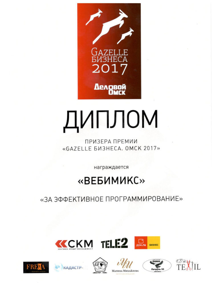 Диплом участника международного ИТ-форума TIMEPAD