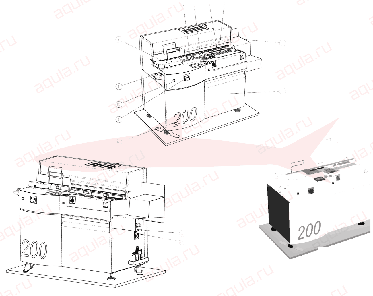 Morgana DigiBook 200 A0401005-10 DigiBook 200 — машина в сборе — схема деталей