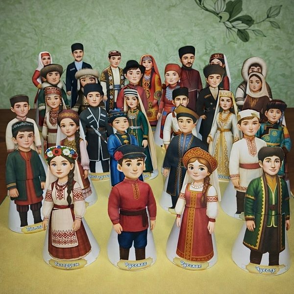 Куклы народностей России в народных костюмах