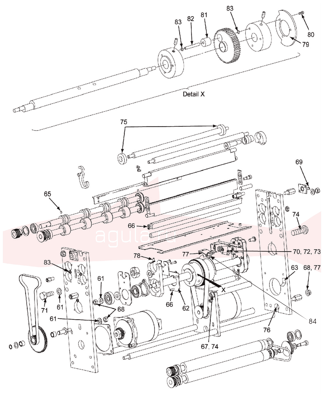 Morgana AutoCreaser Mk2 7-06-04 Creasing Unit — схема деталей