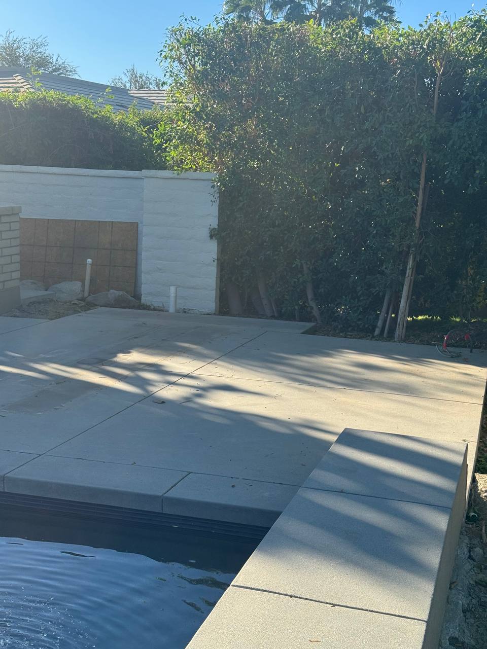 Lake Forest poolside patio before installation