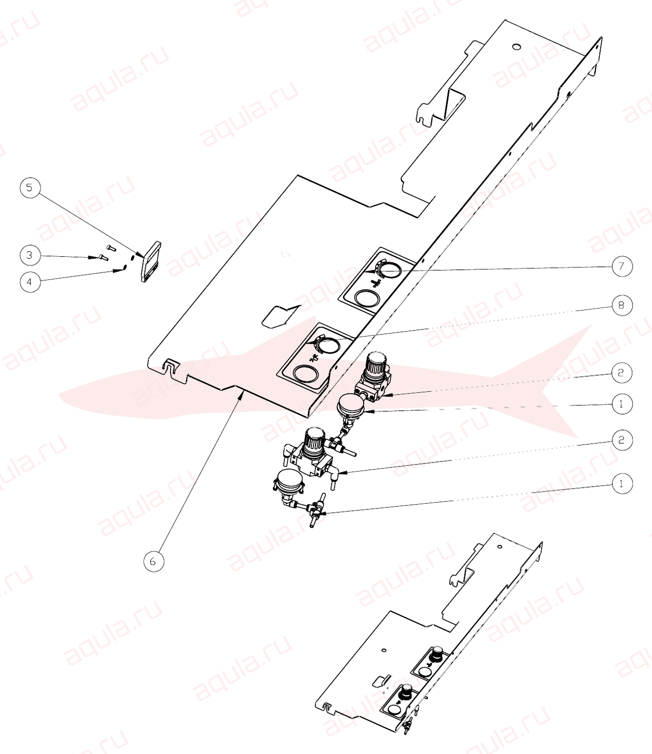 Morgana DigiBook 450 A0201022-00 Ass. supporto manometri — схема деталей