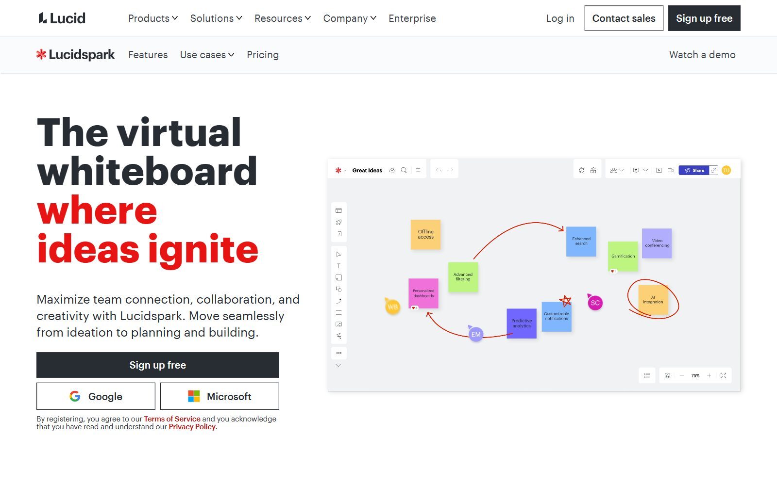 Lucidspark homepage screenshot (October 2026)