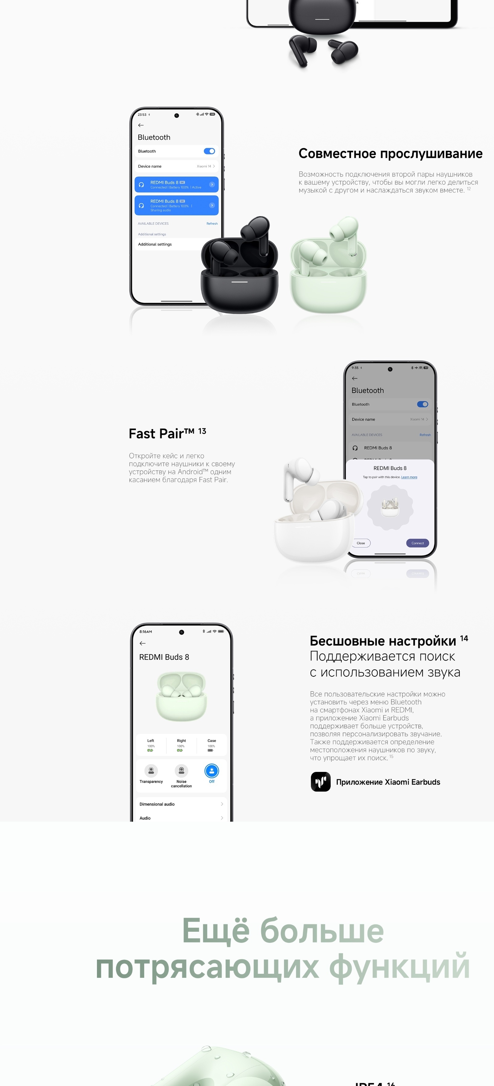 REDMI Buds 8 — обзор 6, левая часть