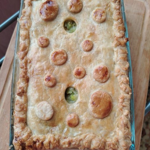 Мясной пирог с картофелем и песто ученицы Юлии Филипповой