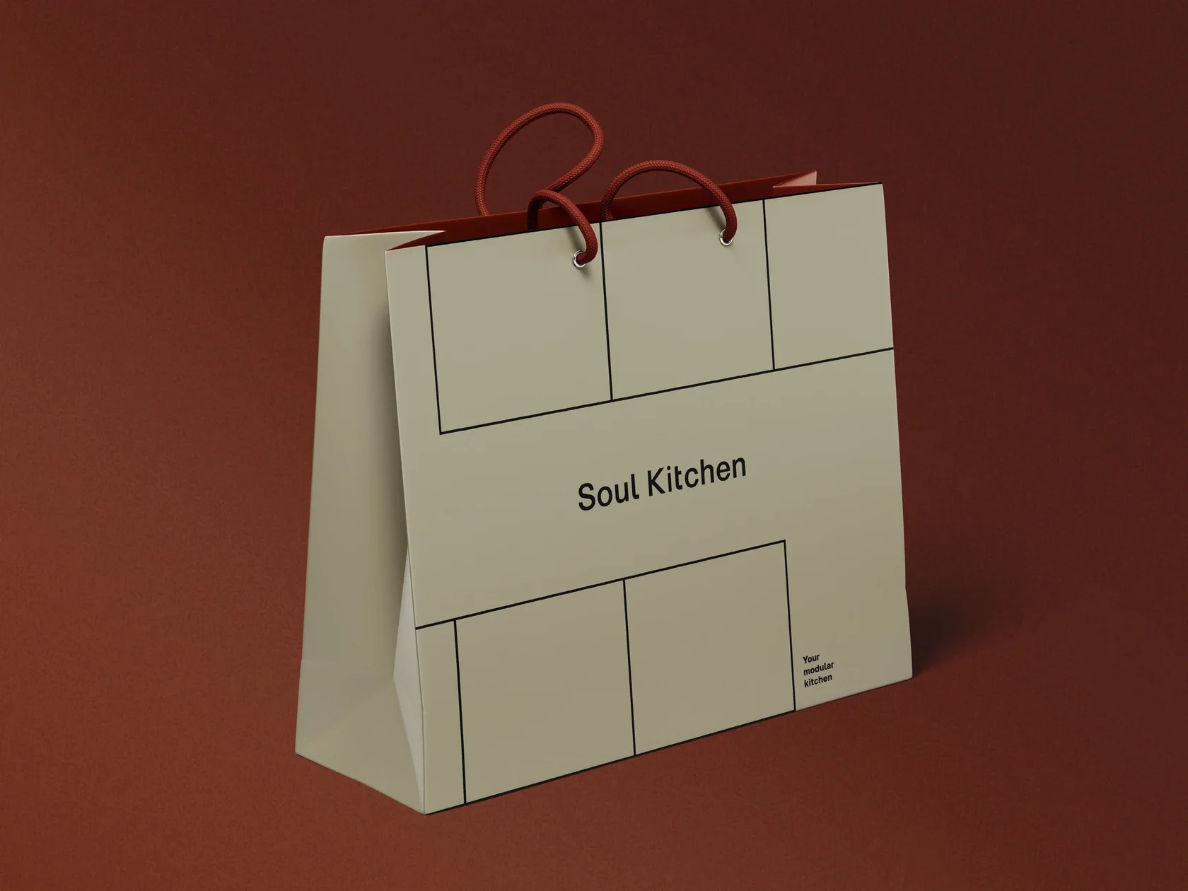 Фирменный пакет Soul Kitchen с модульной графикой