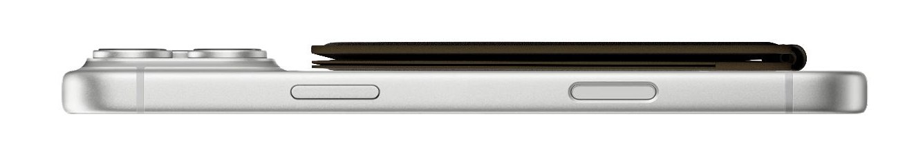 iPhone с подставкой MOVAS-E в сложенном виде, вид сбоку