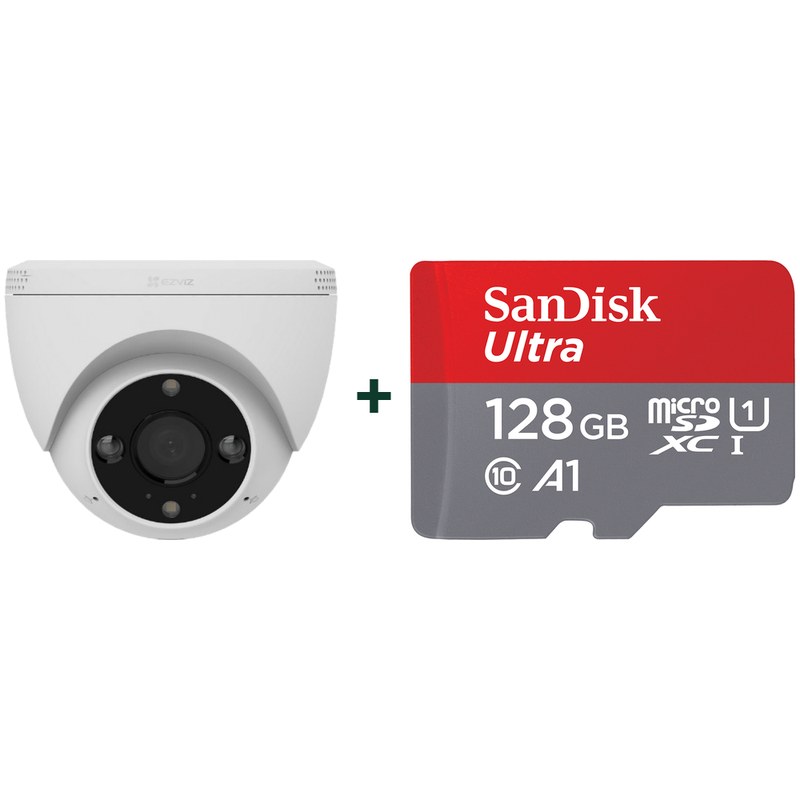 Камера EZVIZ H4 и карта памяти 128 ГБ
