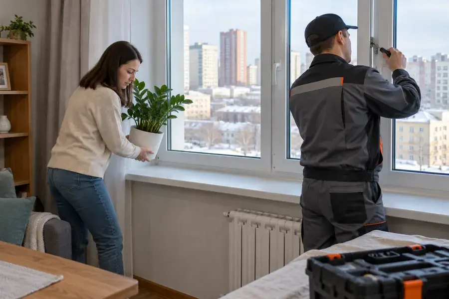 Подготовка подоконника и доступа к окну перед ремонтом