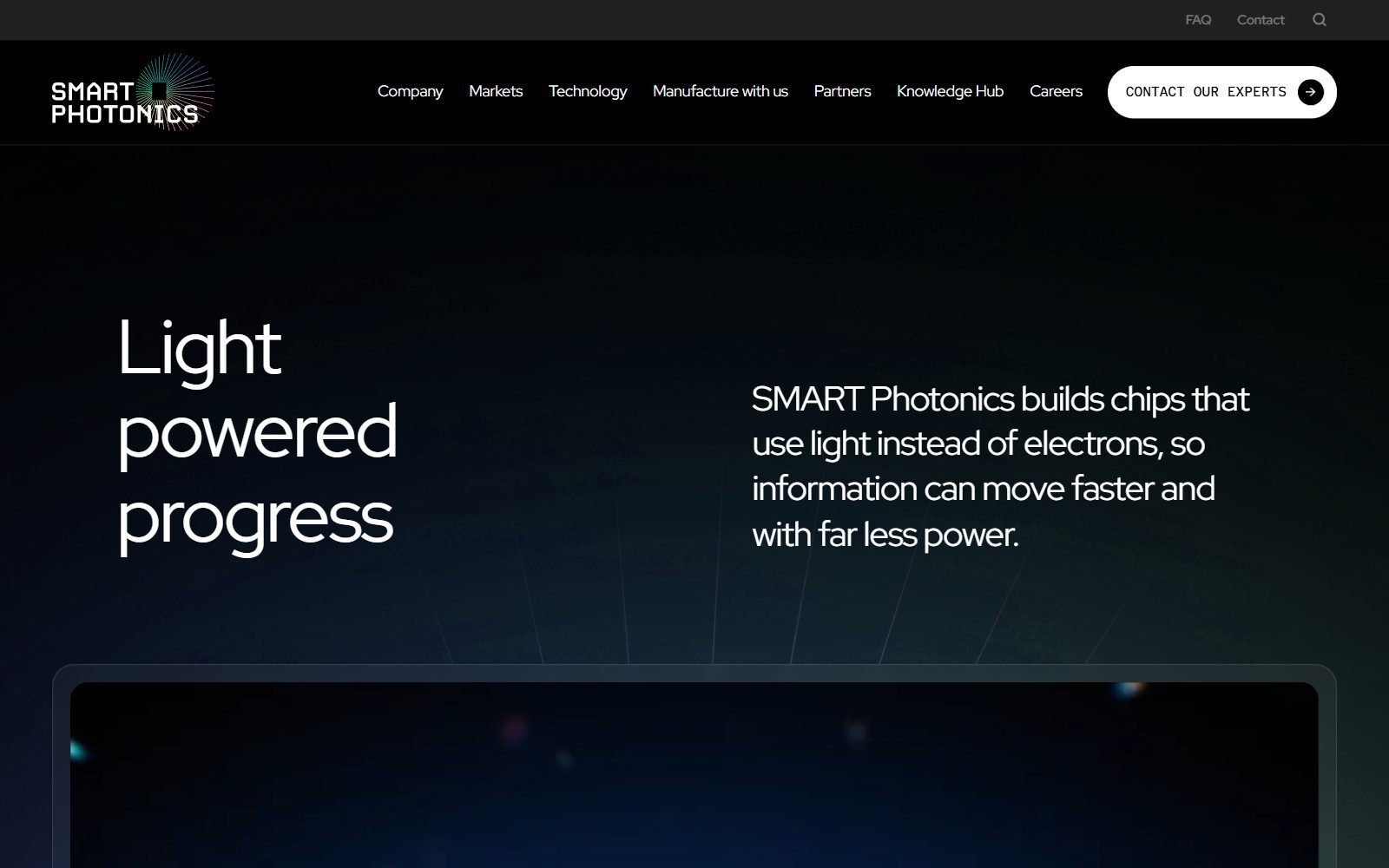 SMART Photonics homepage screenshot (October 2026)