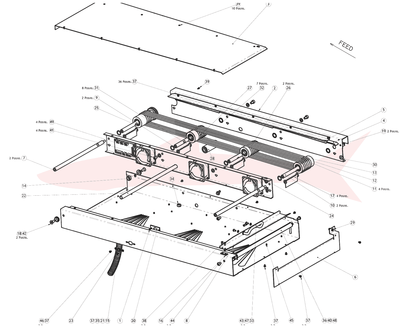 Morgana AutoCut Pro System PL 2.6 AutoFold Pro — Feed System Assembly — схема деталей