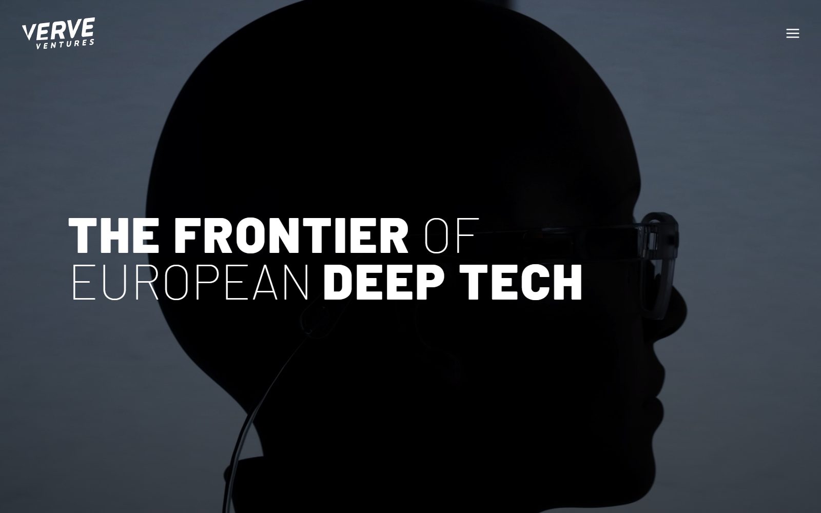 Verve Ventures homepage screenshot, The frontier of European deep tech (October 2026)