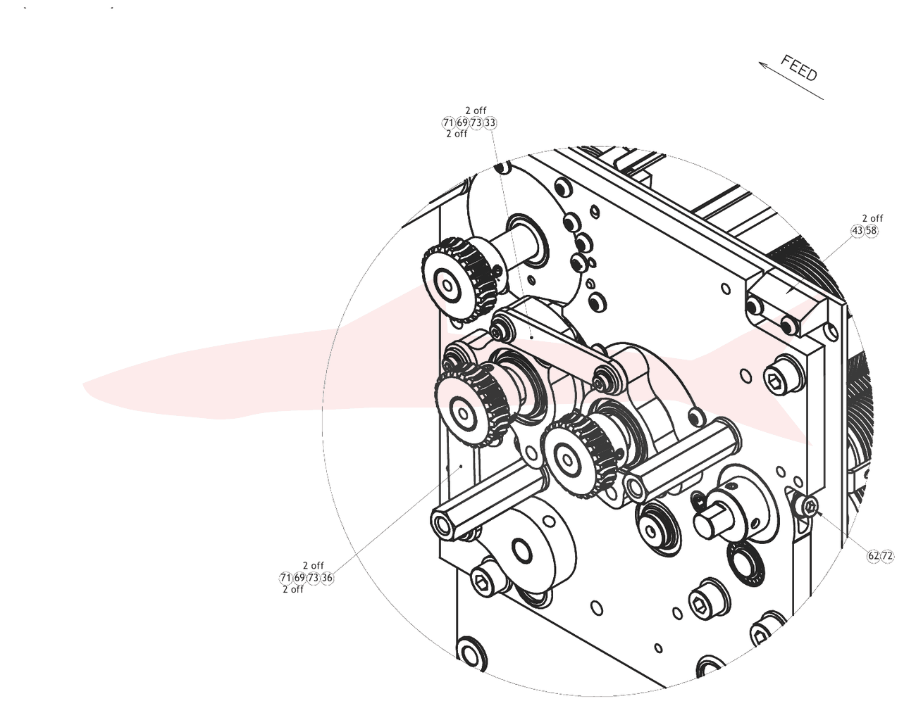 Morgana AutoCut Pro System PL 2.4 AutoFold Pro — Frame – Operator Side — схема деталей, Вид 2