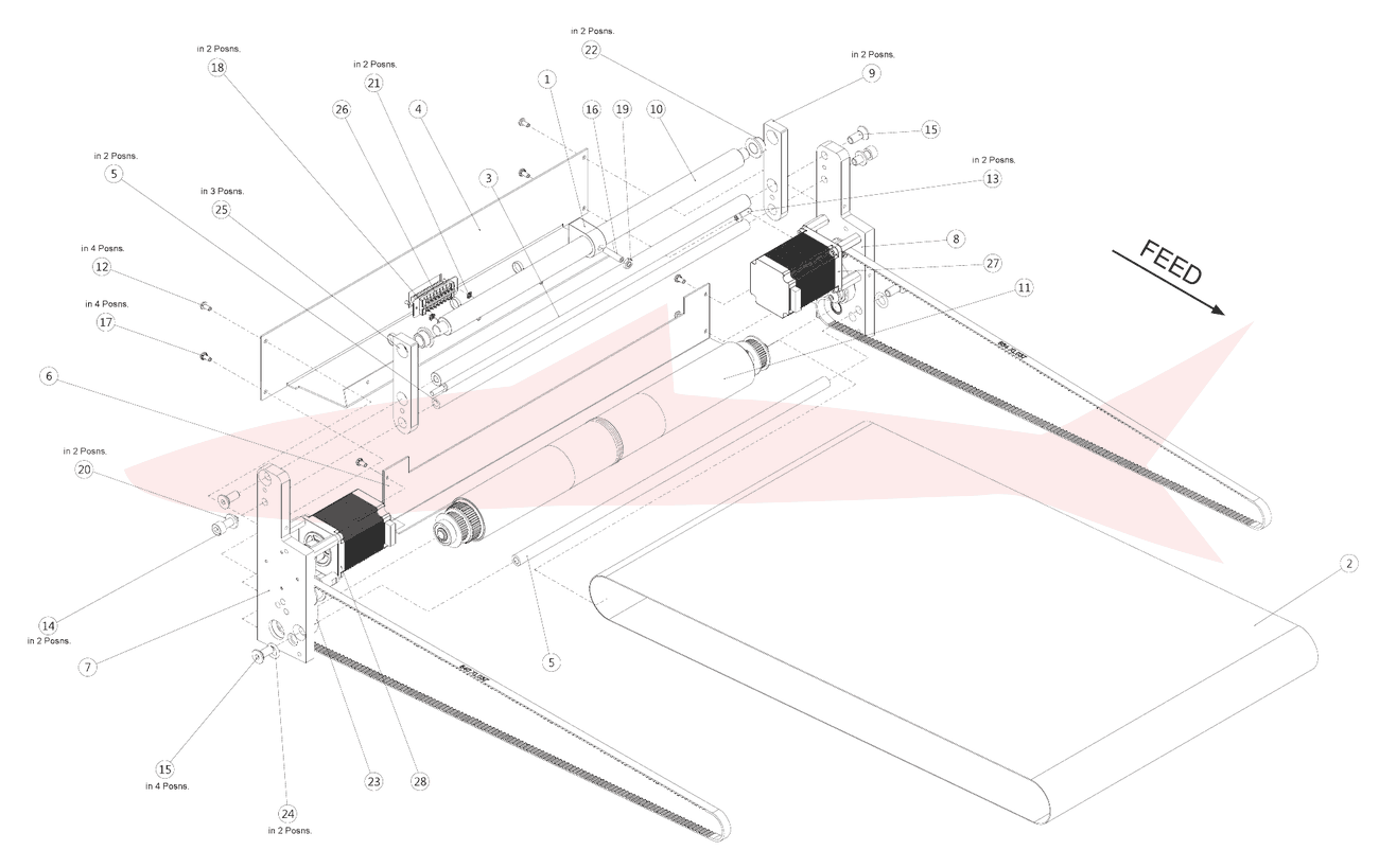 Morgana AutoCut Pro System PL 2.14 AutoFold Pro — Delivery Drive Assembly — схема деталей