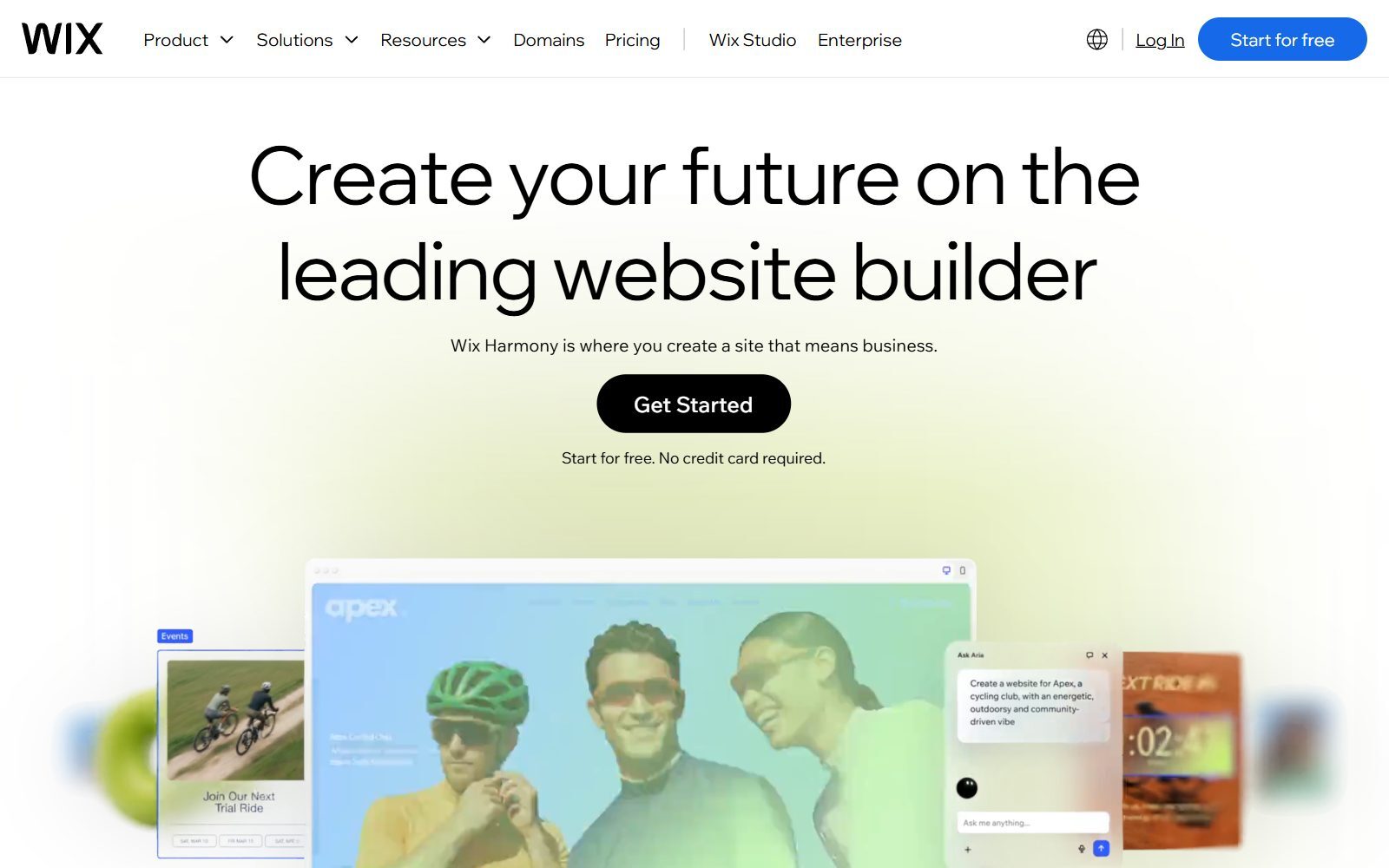 Wix homepage screenshot (October 2026)