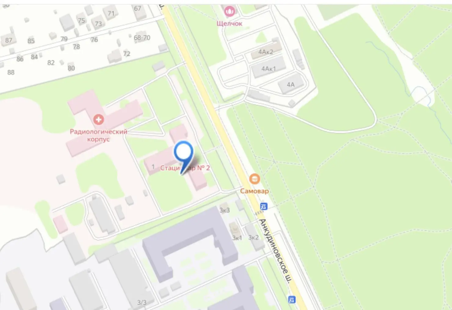 Расположение учебного центра на улице Родионова в Нижнем Новгороде