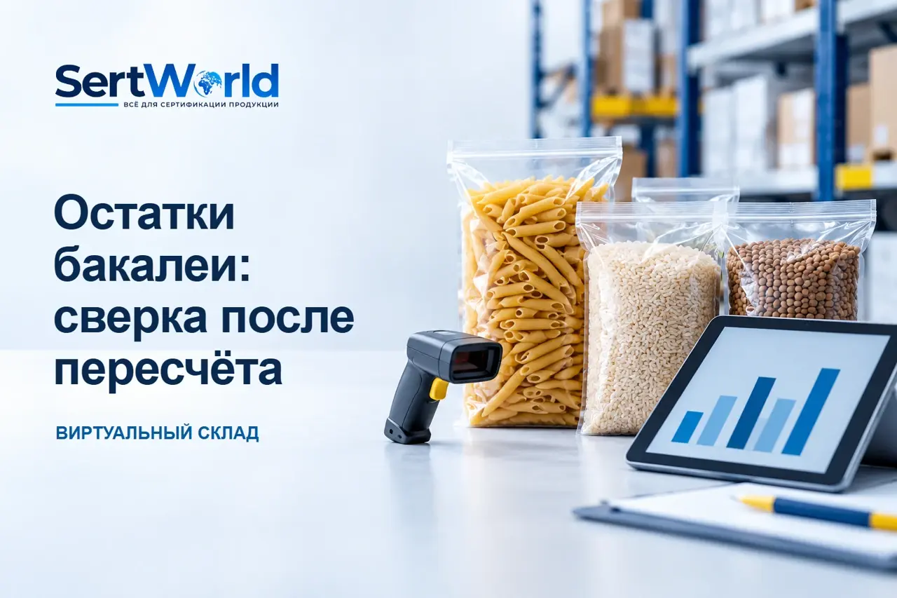 Остатки бакалеи: сверка после пересчёта — SertWorld