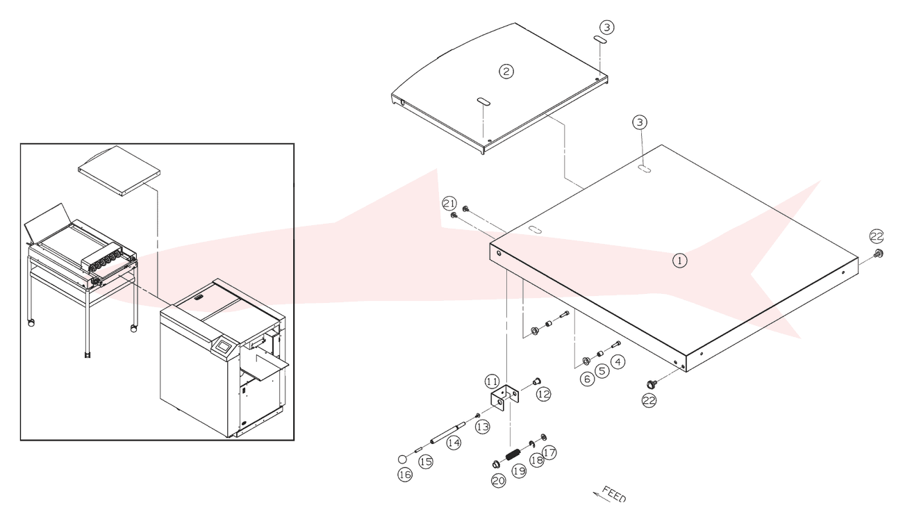 Morgana AutoCut Pro System PL 3.4 Conveyor — Long Delivery Tray — схема деталей