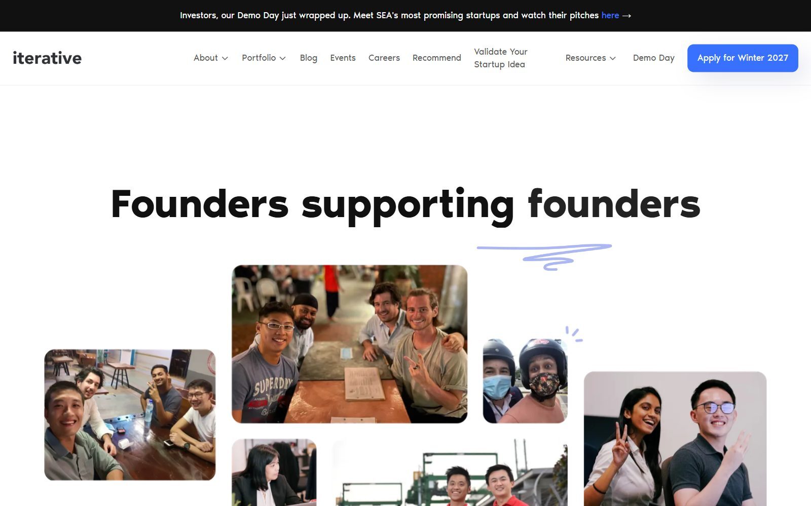 Iterative homepage screenshot (October 2026)