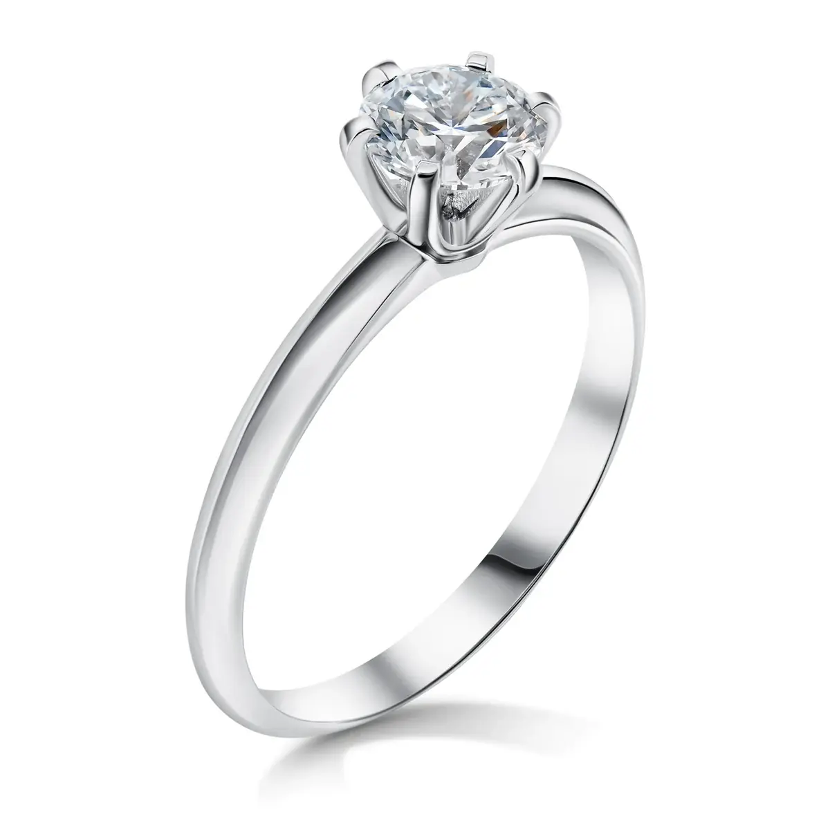 Помолвочное кольцо с камнем 1 ct