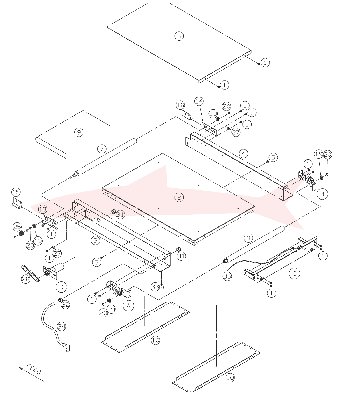 Morgana AutoCut Pro System PL 3.2 Conveyor — Belt Conveyor Delivery 2 — схема деталей