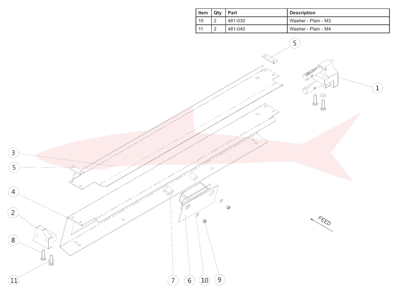 Morgana AutoCut Pro System PL 2.10 AutoFold Pro — Roller Shield Assembly – Lower — схема деталей