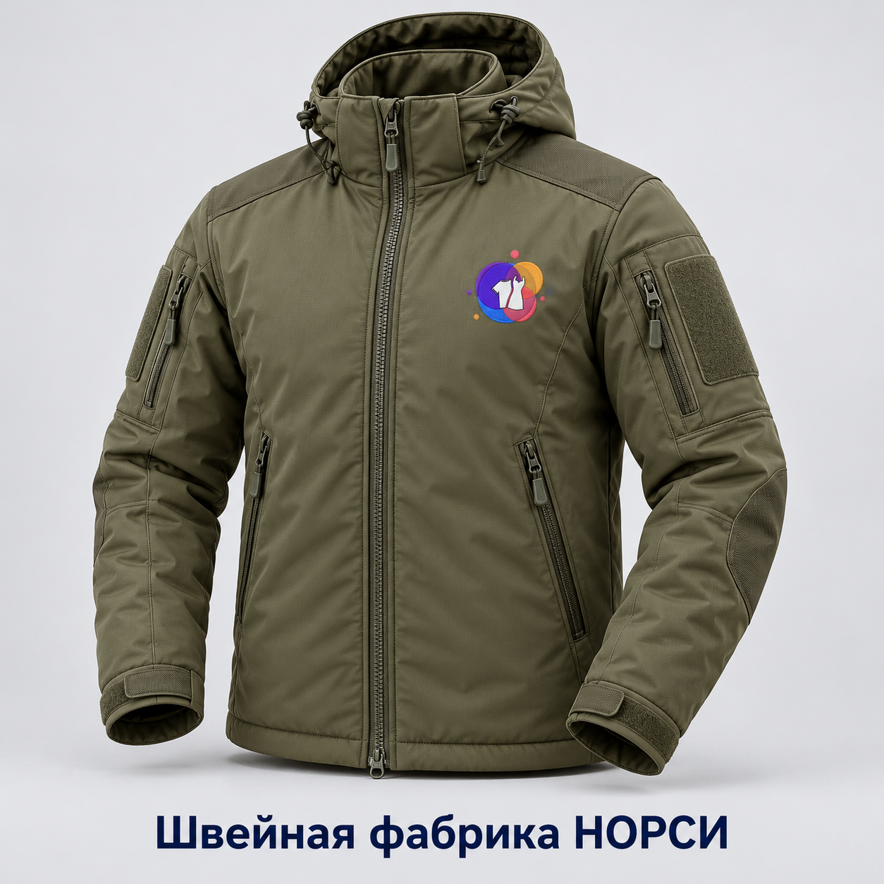 Тактическая зимняя куртка для службы безопасности и курьеров