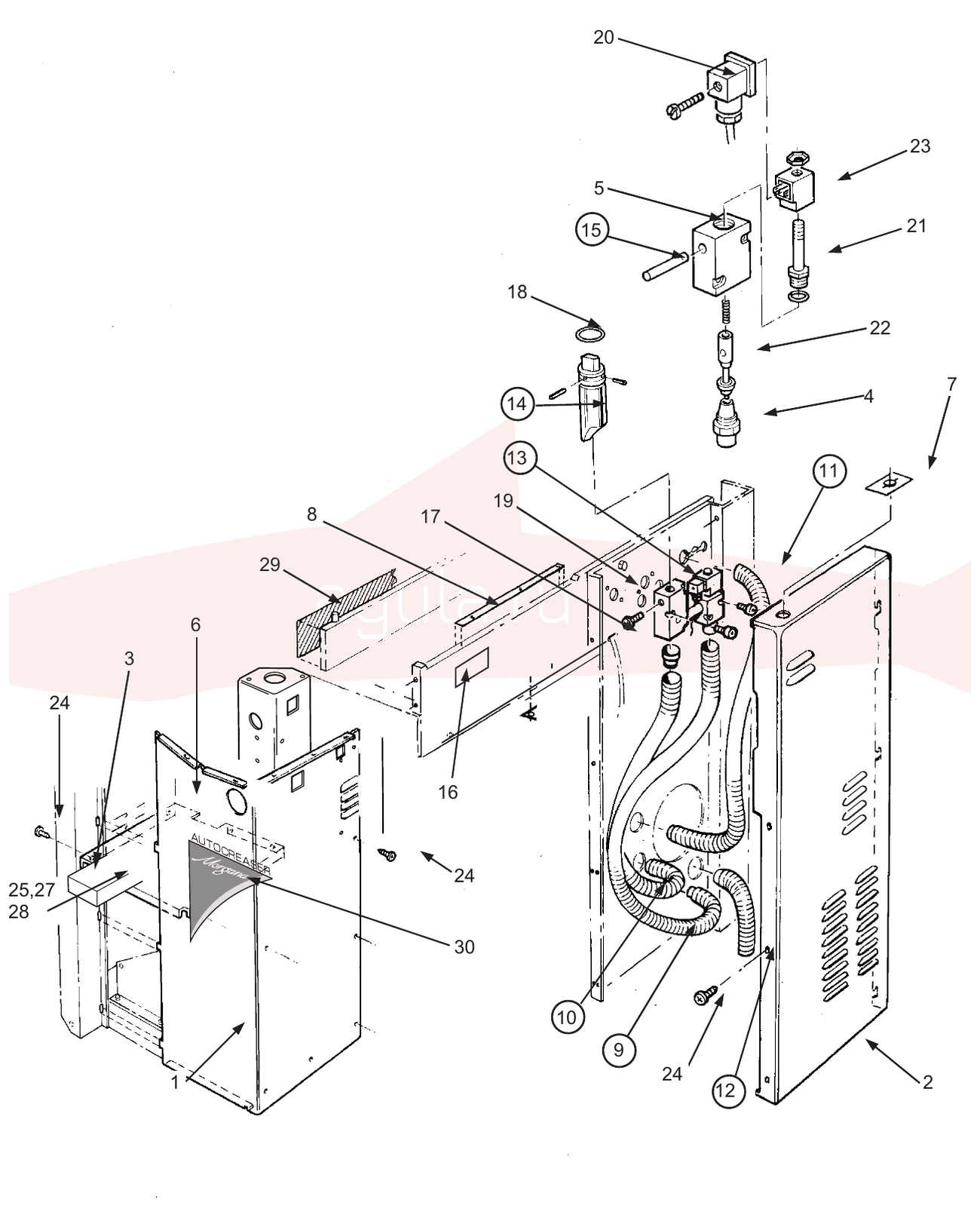 Morgana AutoCreaser Mk2 7-05-04 Services 50Hz — схема деталей