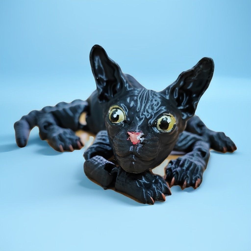 Кот-сфинкс — работа инклюзивной 3D-мастерской