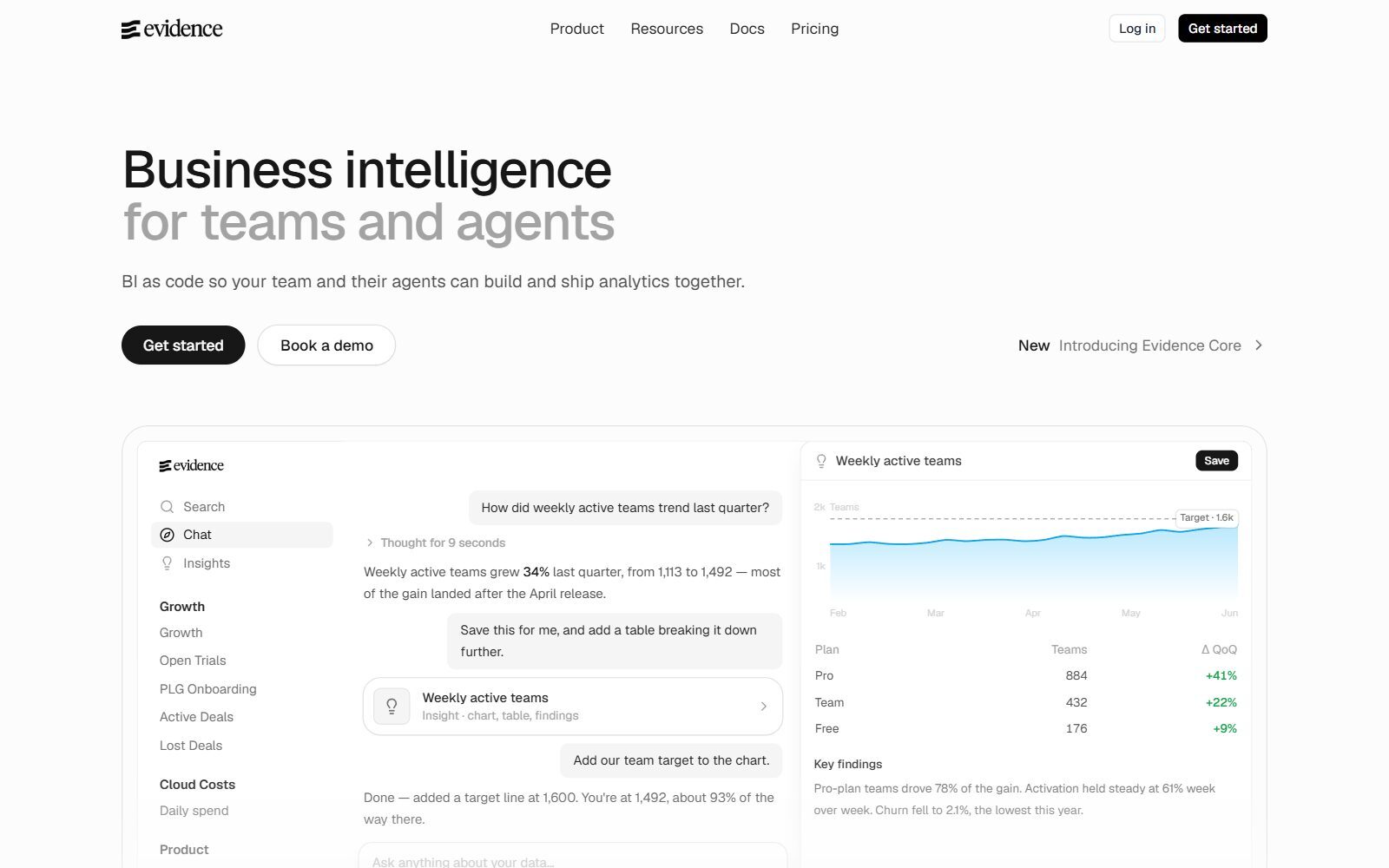 Evidence homepage screenshot (October 2026)