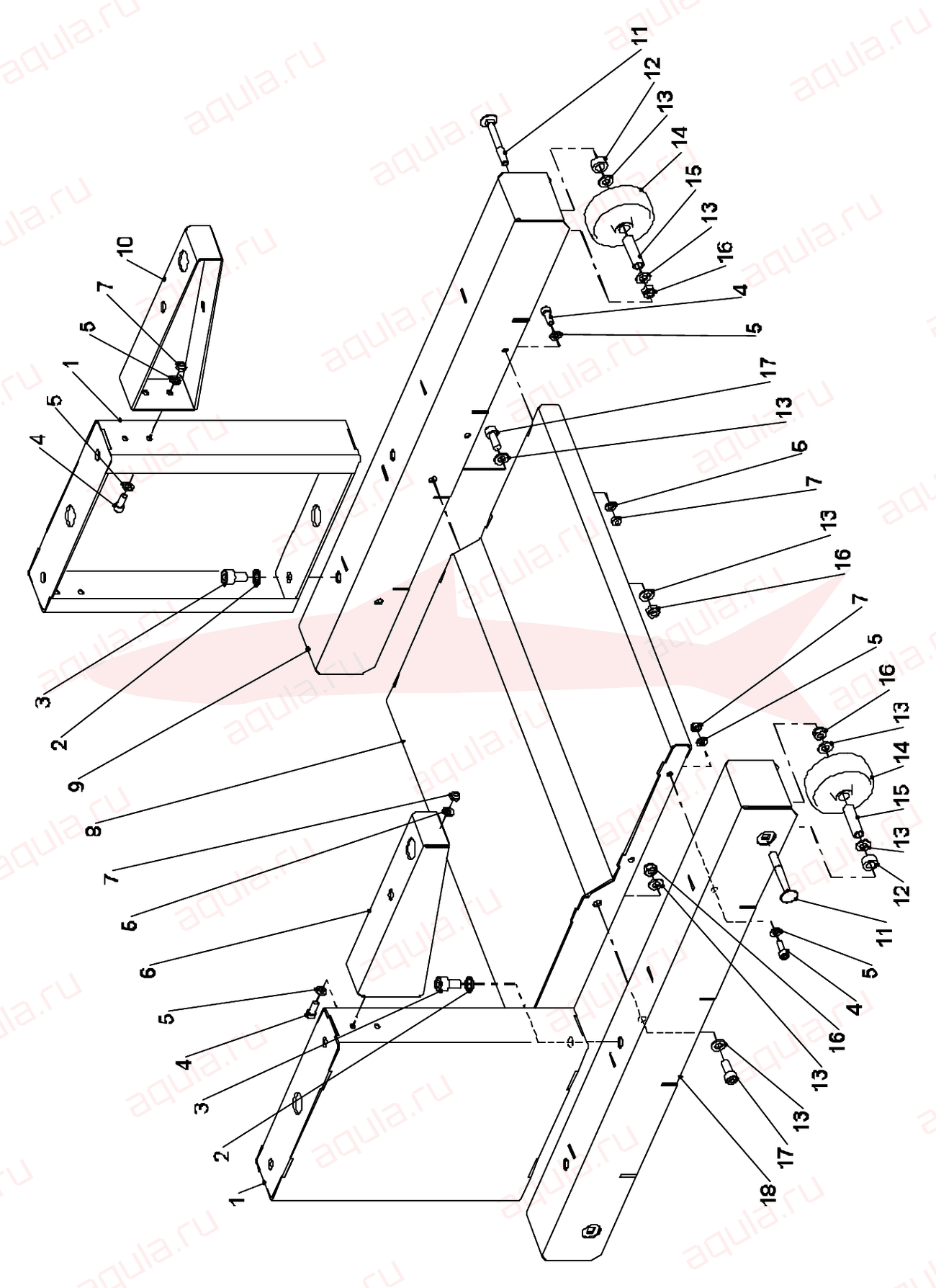 Morgana Square Back System Fig 26 Pedestal Base — схема деталей