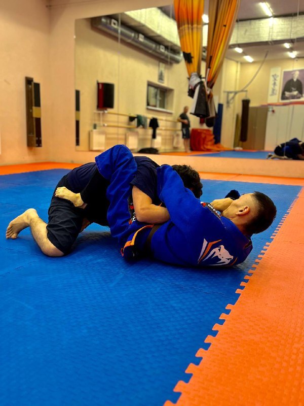 Отработка техники BJJ в центре.