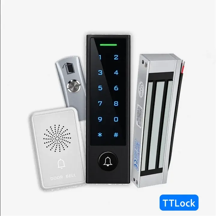 Электромагнитный замок TTLock с кодовой панелью и кнопкой выхода