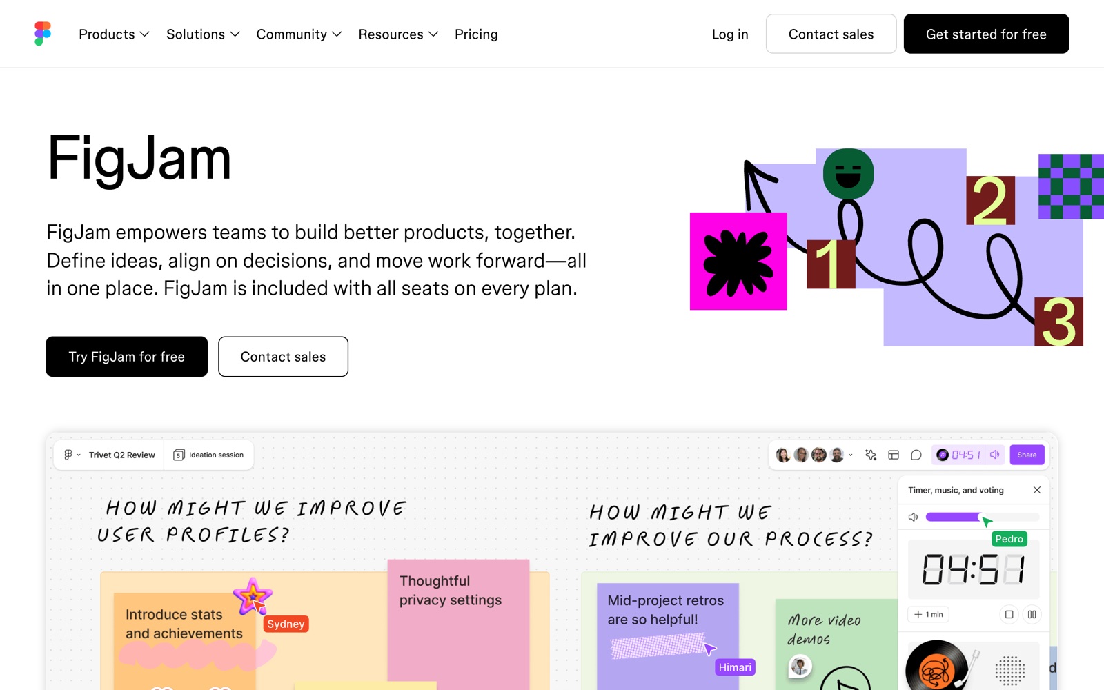 FigJam homepage screenshot: Figma's online whiteboard