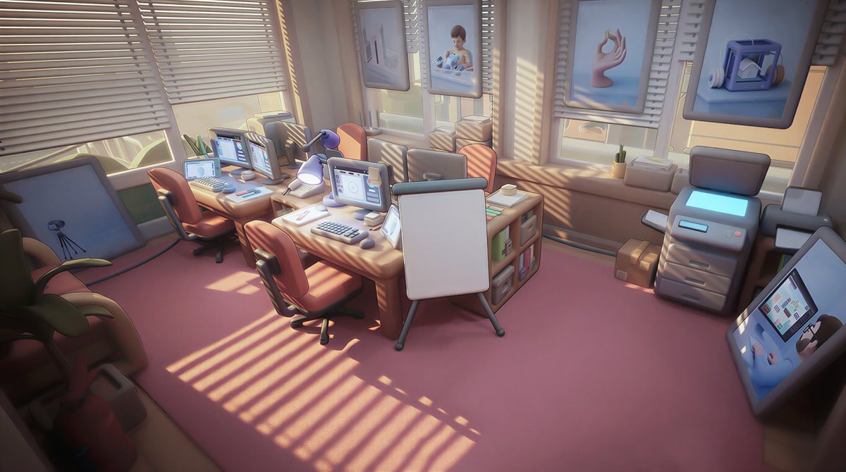 Локация «Кабинет художников» в приложении 3Dkids
