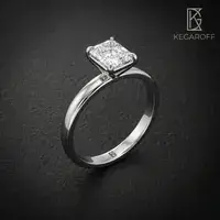 Кольцо с октагоном 1 ct — фото 5