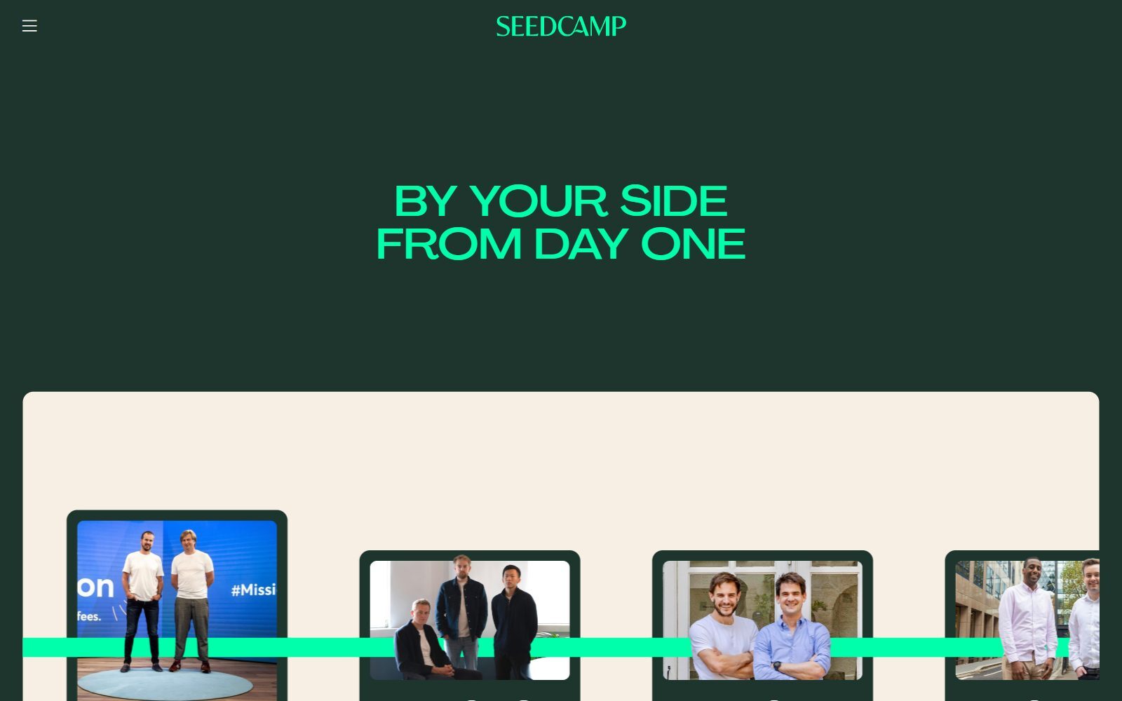 Seedcamp homepage screenshot (October 2026)