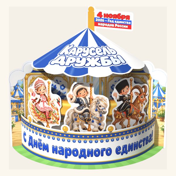 «Карусель дружбы», бело-синий купол