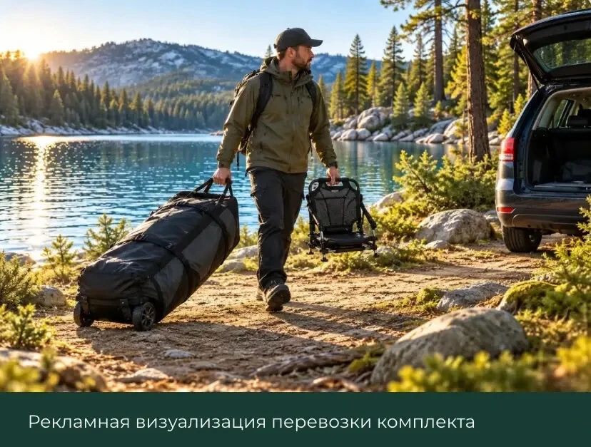 Рекламная визуализация перевозки комплекта