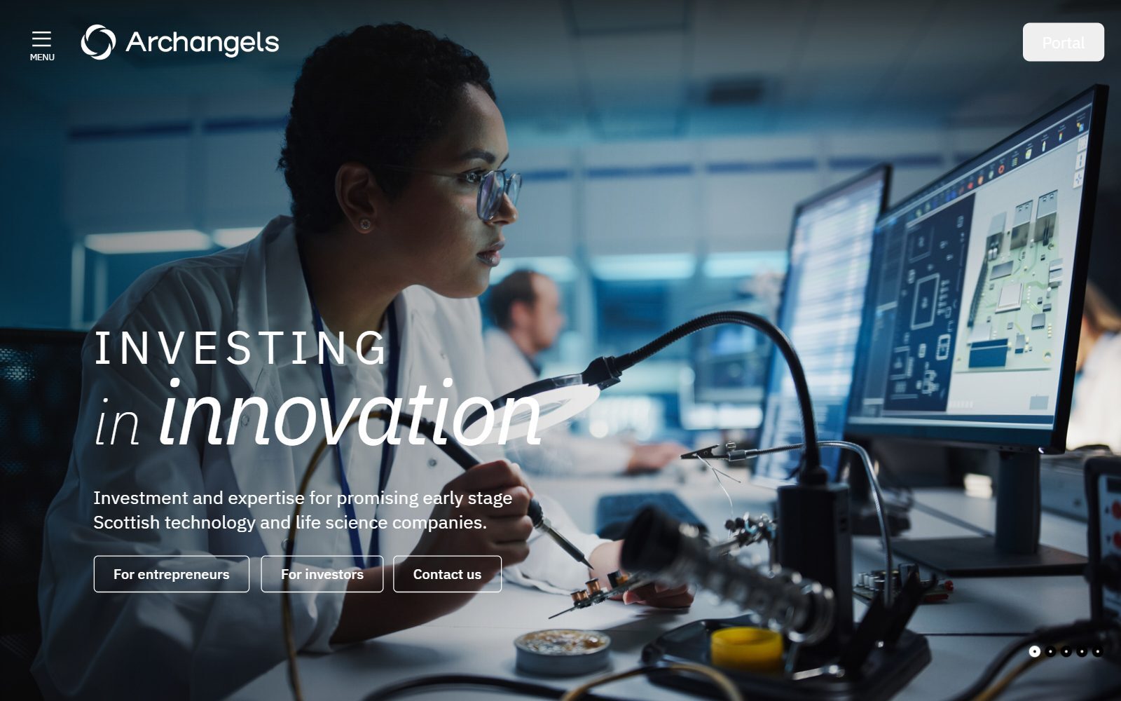 Archangels homepage screenshot (October 2026)