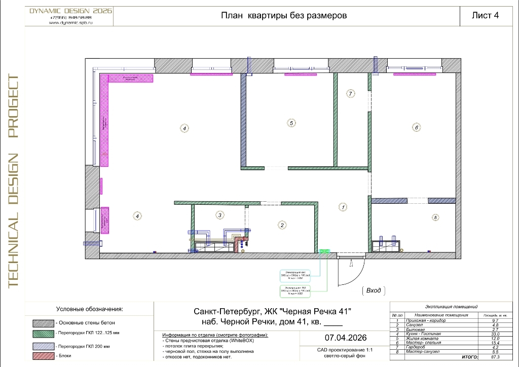 Обмерный проект открыт в AutoCAD