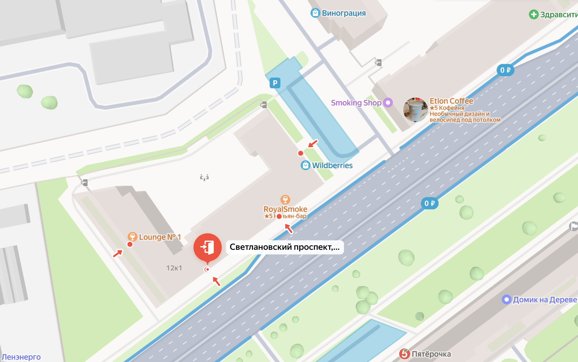 Схема расположения дома на карте