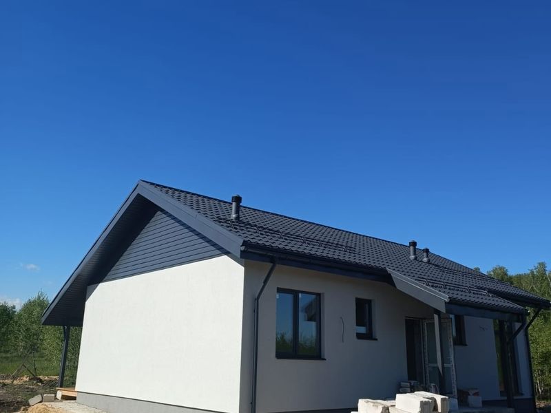 Дом из газобетона 81 м² с террасой 10 м²