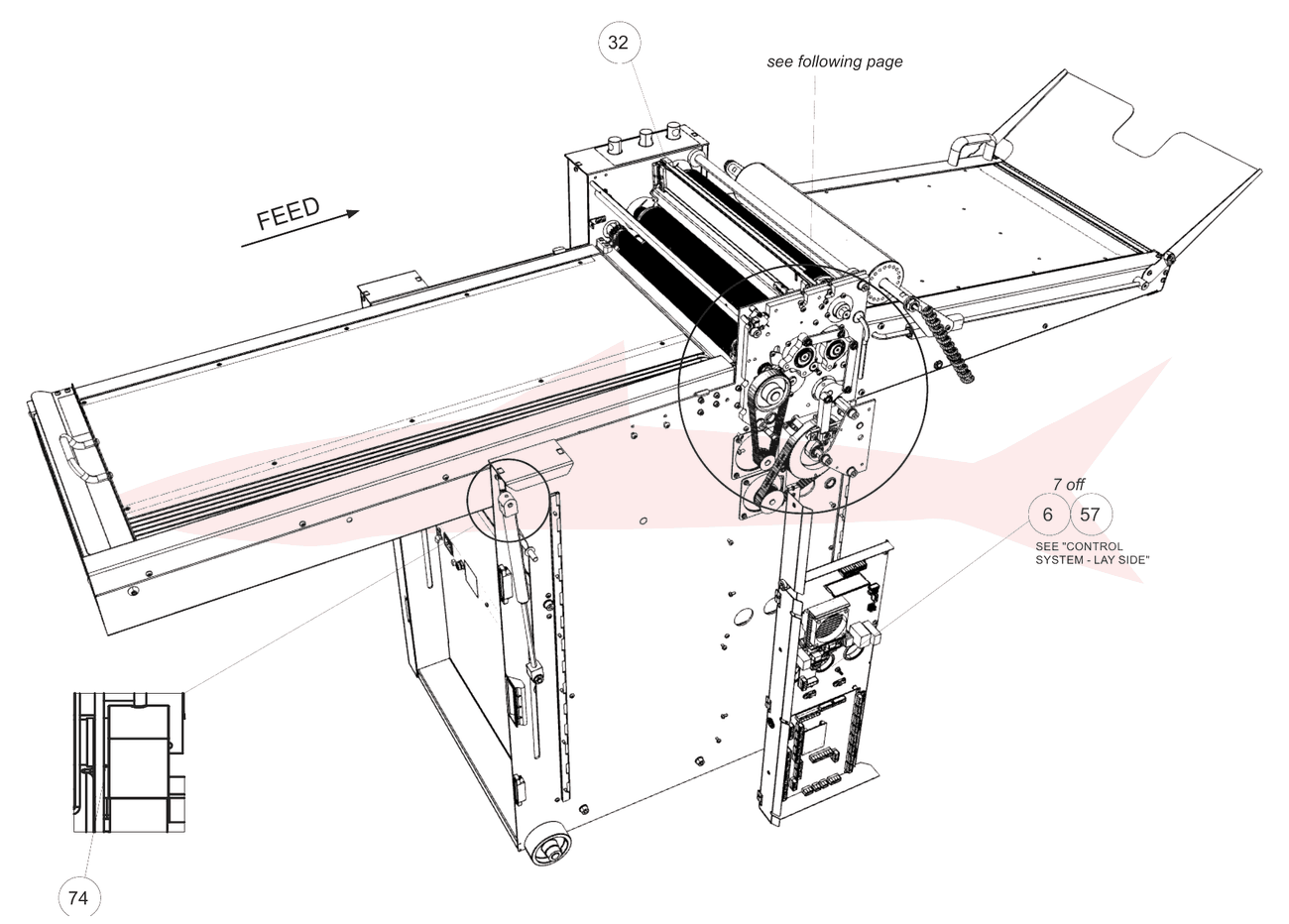 Morgana AutoCut Pro System PL 2.5 AutoFold Pro — Frame Lay Side — схема деталей, Вид 1