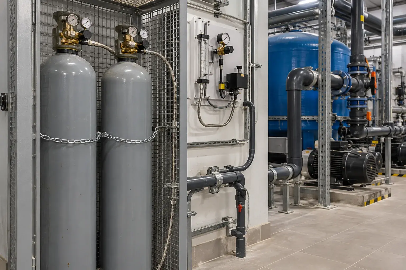 Бассейн аквацентра с регулированием pH углекислым газом в Сириусе