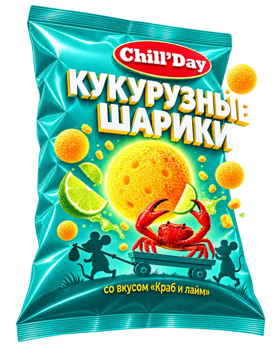 Кукурузные шарики со вкусом краба и лайма
