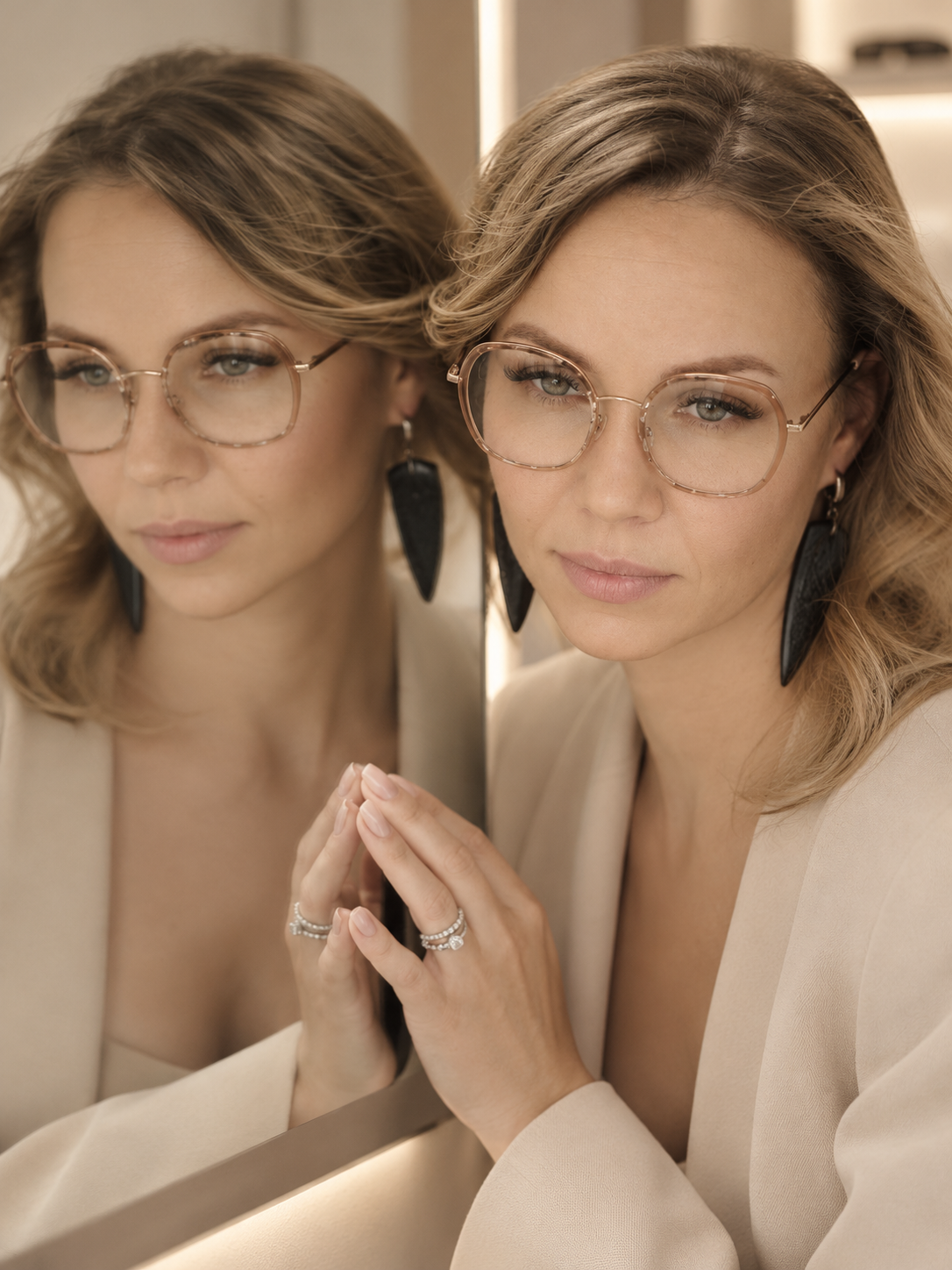 Клиентка салона Look Оптика в очках