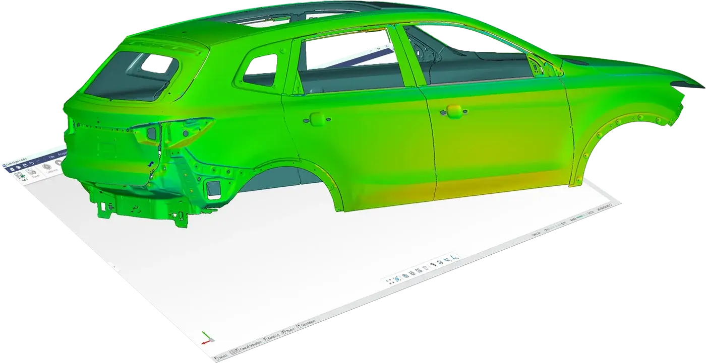 DefinSight MODEL: карта отклонений кузова автомобиля