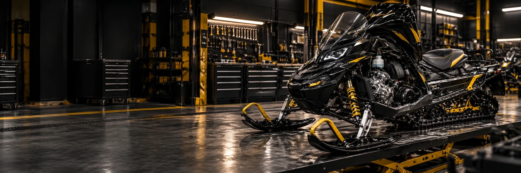 Снегоход в сервисной мастерской — ремонт снегоходов Brutal Motors
